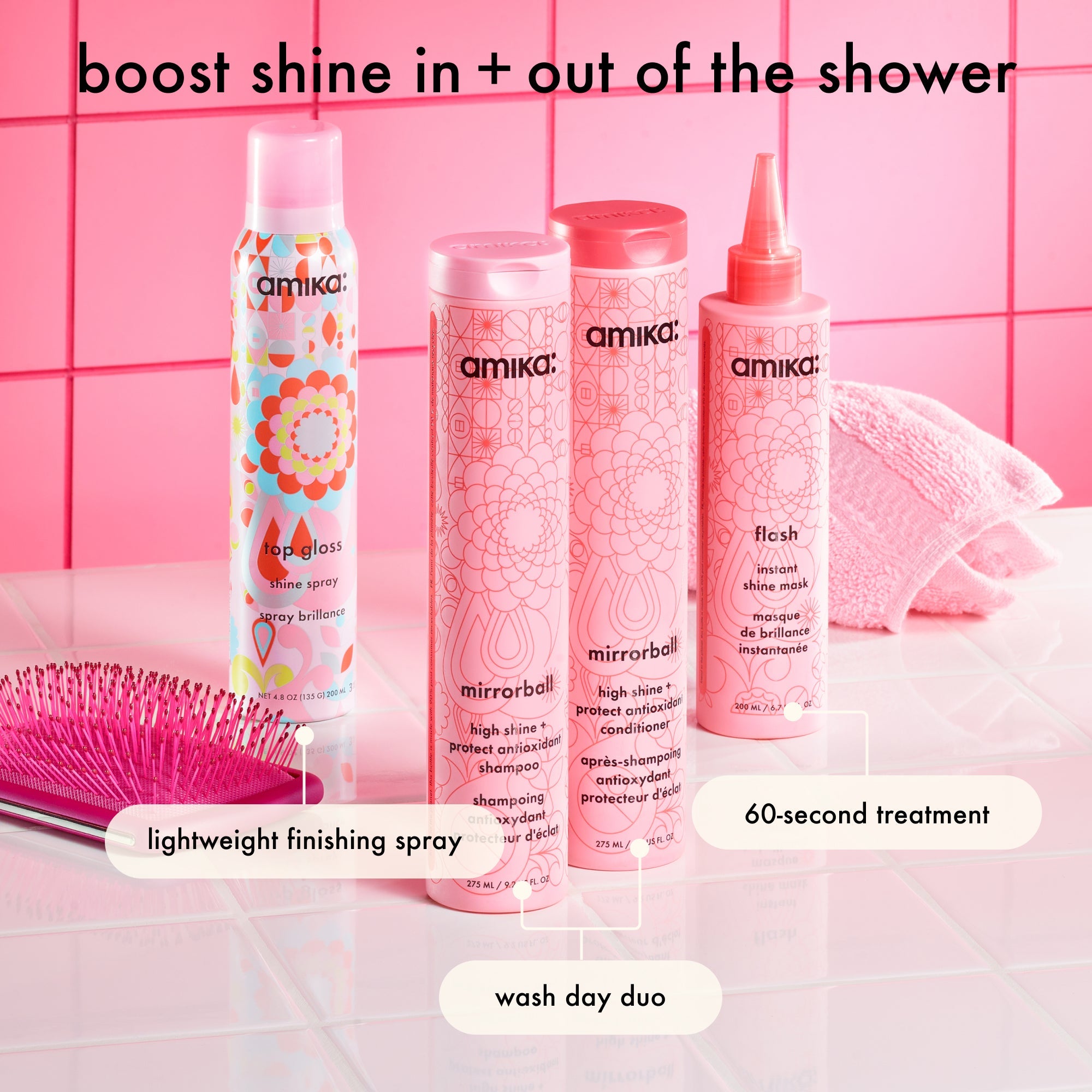 amika mirrorball high shine + protect antioxidant conditioner – amika Haarpflege